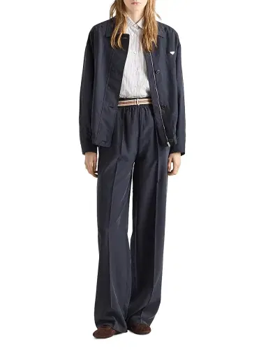 Prada Women's Washed Silk Pants - Blue - Size 8 | Thumbnail 5 Prada Women's Washed Silk Pants - Blue - Size 8 | Thumbnail 5