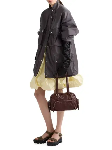 Prada Women's Leather Top Handle Bag - Brown | Thumbnail 2 Prada Women's Leather Top Handle Bag - Brown | Thumbnail 2