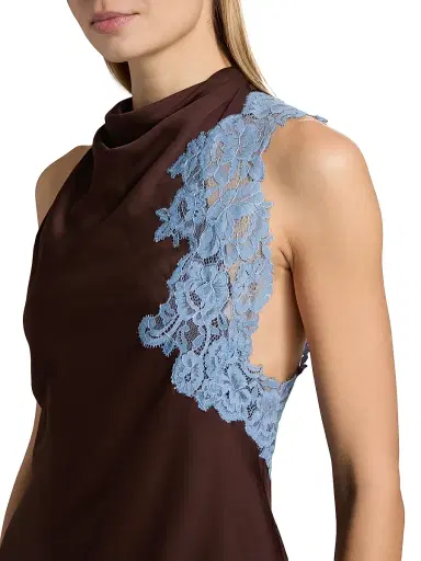 A.L.C. Women's Rose Lace-Trim Satin Top | Thumbnail 6 A.L.C. Women's Rose Lace-Trim Satin Top | Thumbnail 6