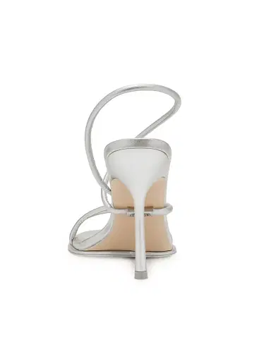 Cult Gaia Women's Candace 100MM Leather Sandals - Silver - Size 11 | Thumbnail 3 Cult Gaia Women's Candace 100MM Leather Sandals - Silver - Size 11 | Thumbnail 3