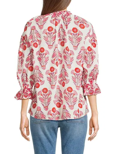 Ro's Garden Women's Rachel Cotton Shirt - Layla Pink - Size Medium | Thumbnail 5 Ro's Garden Women's Rachel Cotton Shirt - Layla Pink - Size Medium | Thumbnail 5