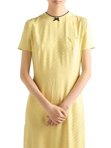 Prada Women's Polka-Dot Satin Dress - Yellow - Size 10 | Thumbnail 5 Prada Women's Polka-Dot Satin Dress - Yellow - Size 10 | Thumbnail 5