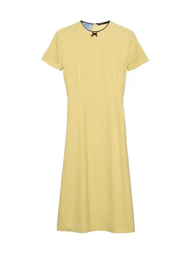 Prada Women's Polka-Dot Satin Dress - Yellow - Size 10 | Thumbnail 1 Prada Women's Polka-Dot Satin Dress - Yellow - Size 10 | Thumbnail 1