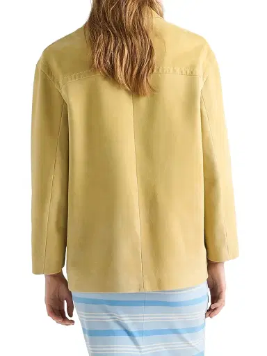 Prada Women's Suede Caban Jacket - Yellow - Size 6 | Thumbnail 3 Prada Women's Suede Caban Jacket - Yellow - Size 6 | Thumbnail 3