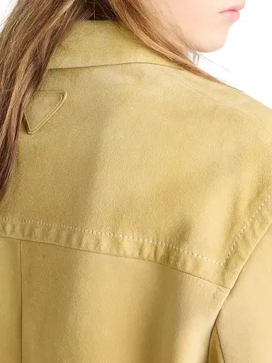 Prada Women's Suede Caban Jacket - Yellow - Size 6 | Thumbnail 5 Prada Women's Suede Caban Jacket - Yellow - Size 6 | Thumbnail 5