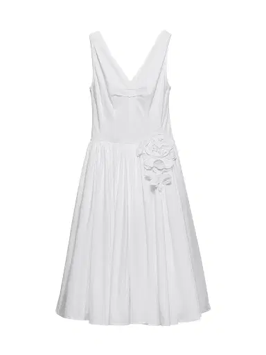 Prada Women's Cotton Poplin Dress - White - Size 12 | Thumbnail 1 Prada Women's Cotton Poplin Dress - White - Size 12 | Thumbnail 1