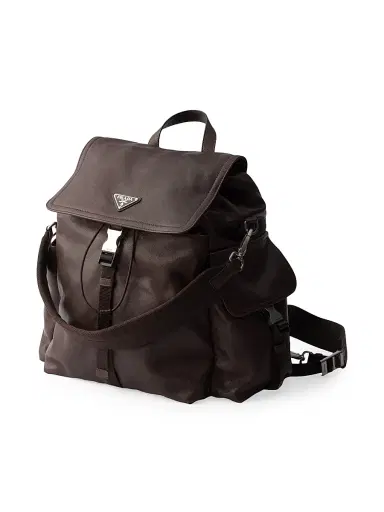 Prada Men's Explore Leather Backpack - Brown | Thumbnail 2 Prada Men's Explore Leather Backpack - Brown | Thumbnail 2