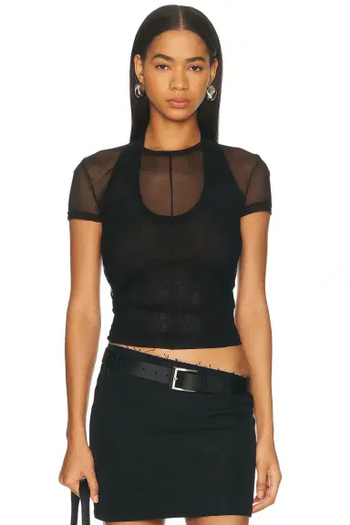 Helmut Lang Mesh Layered Tee | Thumbnail 1 Helmut Lang Mesh Layered Tee | Thumbnail 1