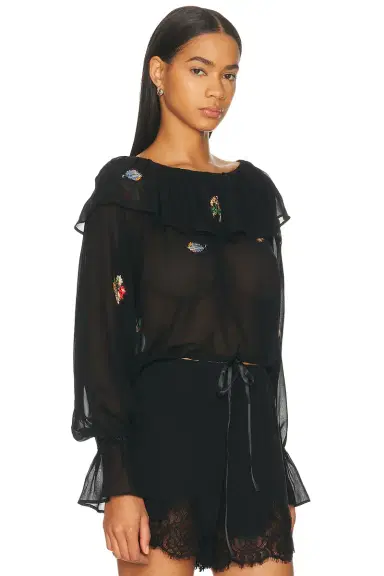 BODE Flower Toss Blouse | Thumbnail 2 BODE Flower Toss Blouse | Thumbnail 2