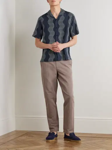 Frescobol Carioca Roberto Camp-Collar Striped Linen Shirt - Men | Thumbnail 2 Frescobol Carioca Roberto Camp-Collar Striped Linen Shirt - Men | Thumbnail 2