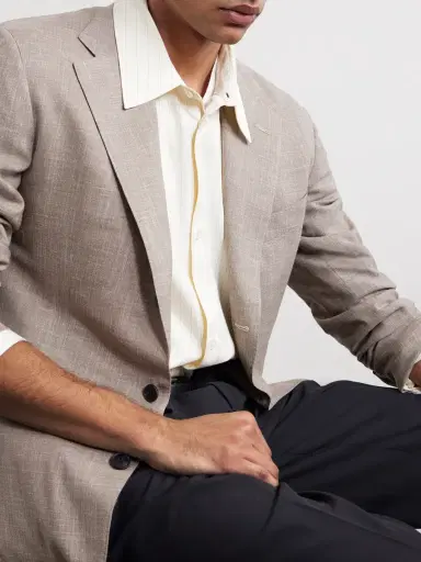 Saman Amel Slim-Fit Basketweave Wool, Silk and Linen-Blend Blazer - Men | Thumbnail 5 Saman Amel Slim-Fit Basketweave Wool, Silk and Linen-Blend Blazer - Men | Thumbnail 5