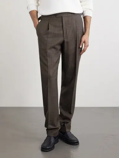 Saman Amel Amie Straight-Leg Wool, Silk and Linen-Blend Suit Trousers - Men | Thumbnail 3 Saman Amel Amie Straight-Leg Wool, Silk and Linen-Blend Suit Trousers - Men | Thumbnail 3