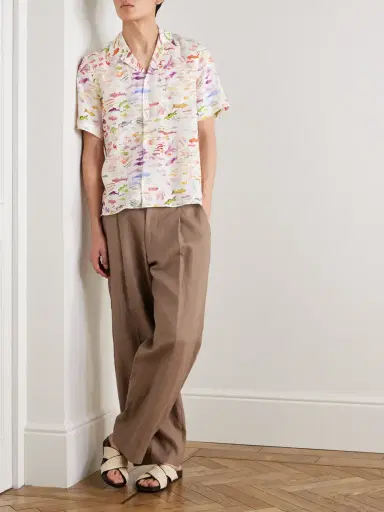 Vilebrequin Fabrice Hybert Charli Printed Linen Shirt - Men | Thumbnail 2 Vilebrequin Fabrice Hybert Charli Printed Linen Shirt - Men | Thumbnail 2