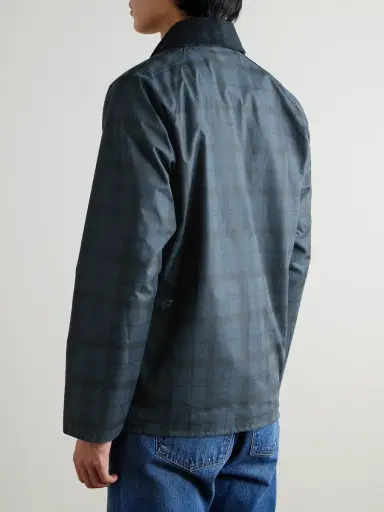 Barbour Ambleside Corduroy-Trimmed Checked Waxed-Cotton Jacket - Men | Thumbnail 4 Barbour Ambleside Corduroy-Trimmed Checked Waxed-Cotton Jacket - Men | Thumbnail 4