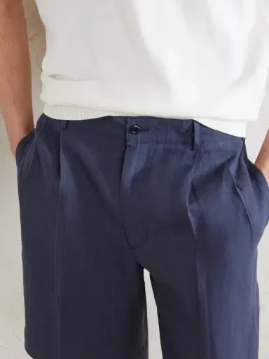 Rubinacci Straight-Leg Pleated Linen Shorts - Men | Thumbnail 6 Rubinacci Straight-Leg Pleated Linen Shorts - Men | Thumbnail 6