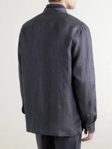 Rubinacci Safari Linen Jacket - Men | Thumbnail 4 Rubinacci Safari Linen Jacket - Men | Thumbnail 4