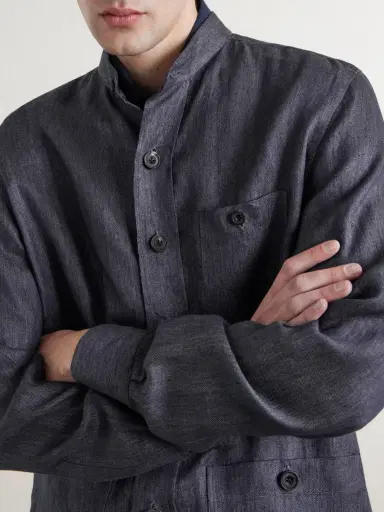 Rubinacci Safari Linen Jacket - Men | Thumbnail 5 Rubinacci Safari Linen Jacket - Men | Thumbnail 5