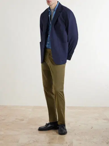 Boglioli Straight-Leg Cotton-Blend Trousers - Men | Thumbnail 2 Boglioli Straight-Leg Cotton-Blend Trousers - Men | Thumbnail 2