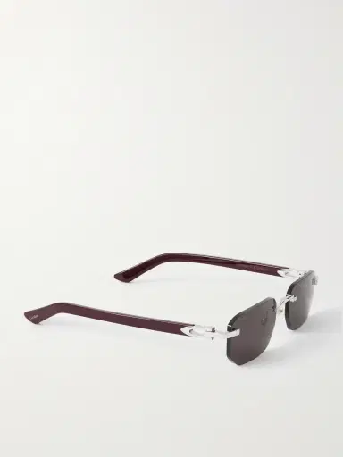 Cartier Eyewear Signature C Square-Frame Silver-Tone and Acetate Sunglasses - Men | Thumbnail 4 Cartier Eyewear Signature C Square-Frame Silver-Tone and Acetate Sunglasses - Men | Thumbnail 4