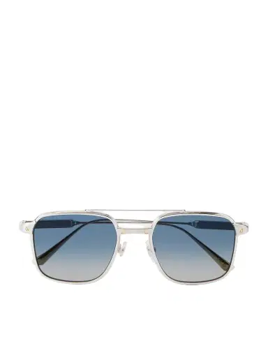 Cartier Eyewear Santos de Cartier Aviator-Style Silver-Tone Sunglasses - Men | Thumbnail 1 Cartier Eyewear Santos de Cartier Aviator-Style Silver-Tone Sunglasses - Men | Thumbnail 1
