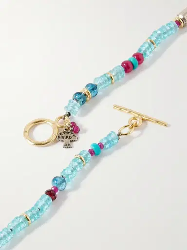Peyote Bird Daytrip Gold-Plated and Sterling Silver Multi-Stone Beaded Necklace - Men | Thumbnail 3 Peyote Bird Daytrip Gold-Plated and Sterling Silver Multi-Stone Beaded Necklace - Men | Thumbnail 3
