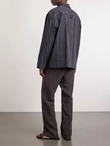 A Kind Of Guise Matara Cropped Pinstriped Cotton and Linen-Blend Overshirt - Men | Thumbnail 4 A Kind Of Guise Matara Cropped Pinstriped Cotton and Linen-Blend Overshirt - Men | Thumbnail 4