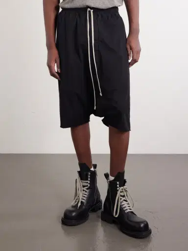 DRKSHDW by Rick Owens Straight-Leg Cotton-Jersey Shorts - Men | Thumbnail 3 DRKSHDW by Rick Owens Straight-Leg Cotton-Jersey Shorts - Men | Thumbnail 3