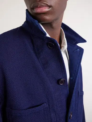 Blue Blue Japan Logo-Appliquéd Sashiko Cotton-Piqué Jacket - Men | Thumbnail 5 Blue Blue Japan Logo-Appliquéd Sashiko Cotton-Piqué Jacket - Men | Thumbnail 5