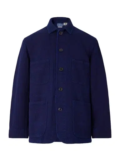 Blue Blue Japan Logo-Appliquéd Sashiko Cotton-Piqué Jacket - Men | Thumbnail 1 Blue Blue Japan Logo-Appliquéd Sashiko Cotton-Piqué Jacket - Men | Thumbnail 1