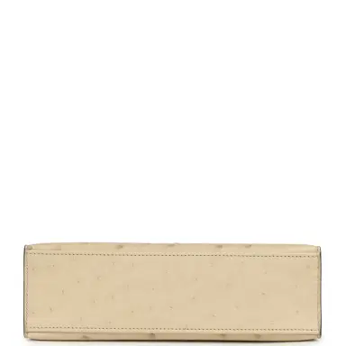 HERMÈS Hermes Kelly Pochette Parchemin Ostrich Palladium Hardware | Thumbnail 6 HERMÈS Hermes Kelly Pochette Parchemin Ostrich Palladium Hardware | Thumbnail 6