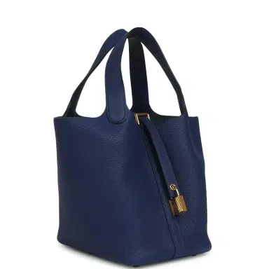HERMÈS Hermes Picotin Lock 18 Bleu Encre Maurice Gold Hardware | Thumbnail 2 HERMÈS Hermes Picotin Lock 18 Bleu Encre Maurice Gold Hardware | Thumbnail 2