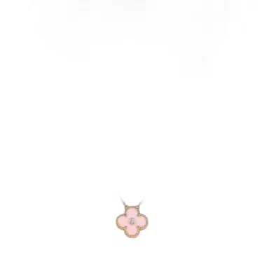 Van Cleef & Arpels Pre-owned Van Cleef & Arpels 2015 Holiday Vintage Alhambra Pendant Necklace Light Pink Porcelain & Diamonds 18K Rose Gold Hardware | Thumbnail 1 Van Cleef & Arpels Pre-owned Van Cleef & Arpels 2015 Holiday Vintage Alhambra Pendant Necklace Light Pink Porcelain & Diamonds 18K Rose Gold Hardware | Thumbnail 1