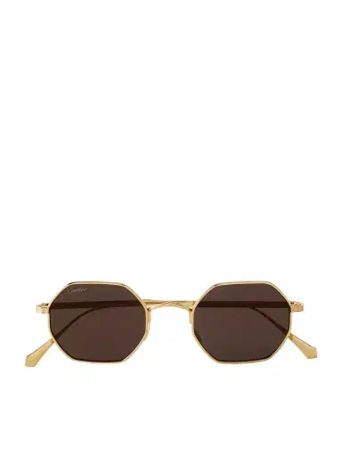 Cartier Eyewear Octagon-frame Gold-tone Sunglasses | Thumbnail 1 Cartier Eyewear Octagon-frame Gold-tone Sunglasses | Thumbnail 1