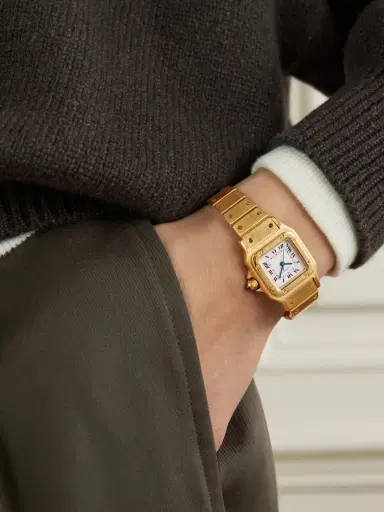 Stephanie Windsor + Cartier Vintage 1987 Santos De Cartier Galbee Medium 18-karat Gold Watch, Ref. 1569 | Thumbnail 2 Stephanie Windsor + Cartier Vintage 1987 Santos De Cartier Galbee Medium 18-karat Gold Watch, Ref. 1569 | Thumbnail 2