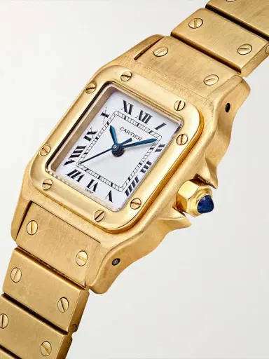 Stephanie Windsor + Cartier Vintage 1987 Santos De Cartier Galbee Medium 18-karat Gold Watch, Ref. 1569 | Thumbnail 3 Stephanie Windsor + Cartier Vintage 1987 Santos De Cartier Galbee Medium 18-karat Gold Watch, Ref. 1569 | Thumbnail 3