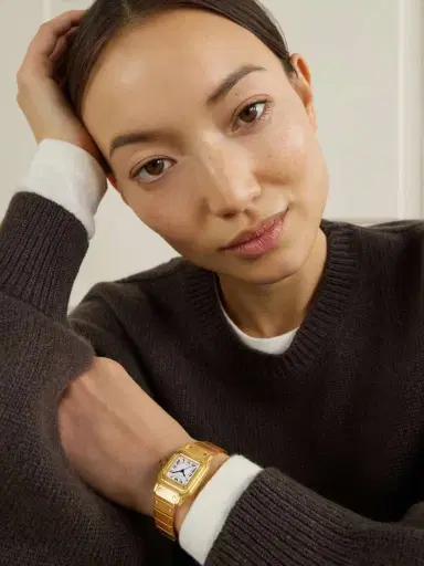 Stephanie Windsor + Cartier Vintage 1987 Santos De Cartier Galbee Medium 18-karat Gold Watch, Ref. 1569 | Thumbnail 5 Stephanie Windsor + Cartier Vintage 1987 Santos De Cartier Galbee Medium 18-karat Gold Watch, Ref. 1569 | Thumbnail 5