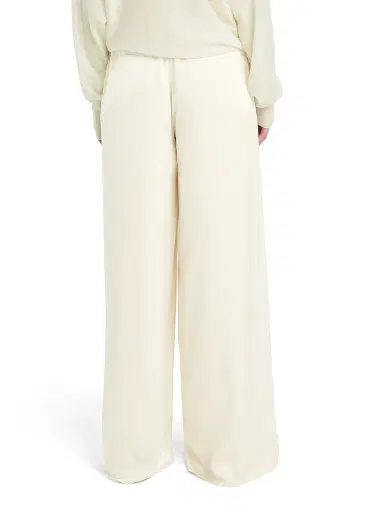 Favorite Daughter Women's The Everything Satin Elasticized Wide-Leg Pants - Ivory - Size XL | Thumbnail 4 Favorite Daughter Women's The Everything Satin Elasticized Wide-Leg Pants - Ivory - Size XL | Thumbnail 4