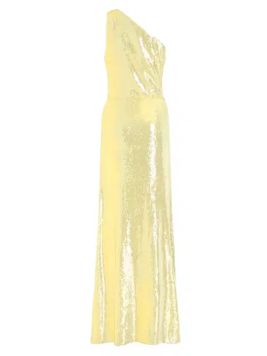 Milly Women's Porsha Sequined One-Shoulder Gown - Yellow | Thumbnail 5 Milly Women's Porsha Sequined One-Shoulder Gown - Yellow | Thumbnail 5