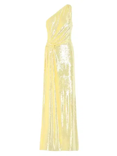 Milly Women's Porsha Sequined One-Shoulder Gown - Yellow | Thumbnail 1 Milly Women's Porsha Sequined One-Shoulder Gown - Yellow | Thumbnail 1