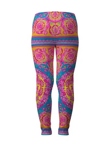 Versace Little Girl's & Girl's Electric Barocco Stretch-Jersey Leggings | Thumbnail 1 Versace Little Girl's & Girl's Electric Barocco Stretch-Jersey Leggings | Thumbnail 1