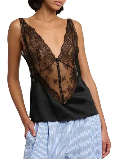 Dolce & Gabbana Women's Lace V-Neck Tank - Nero | Thumbnail 6 Dolce & Gabbana Women's Lace V-Neck Tank - Nero | Thumbnail 6