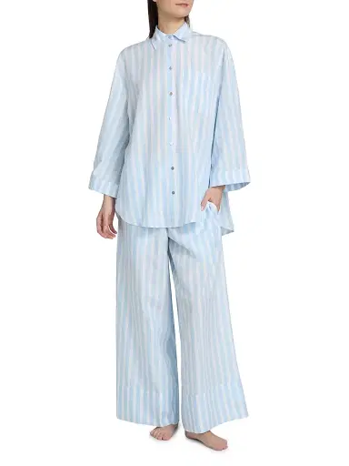 Papinelle Women's Amelie Oversized Pajamas - Clear Sky - Size XL | Thumbnail 2 Papinelle Women's Amelie Oversized Pajamas - Clear Sky - Size XL | Thumbnail 2