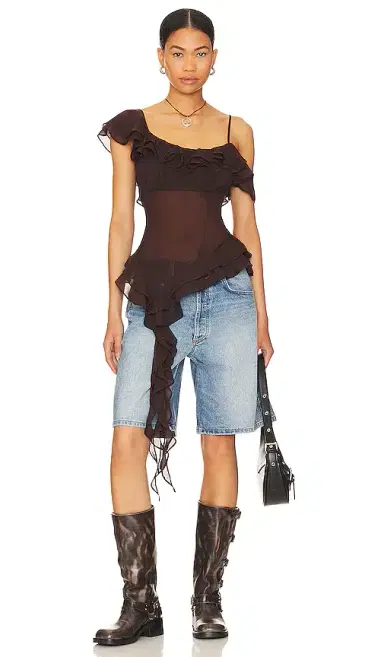LPA Jess Flounce Scarf Top | Thumbnail 1 LPA Jess Flounce Scarf Top | Thumbnail 1