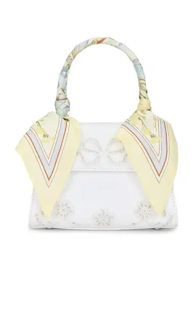 Self-Portrait Cream Linen Yellow Floral Mini Bag | Thumbnail 2 Self-Portrait Cream Linen Yellow Floral Mini Bag | Thumbnail 2