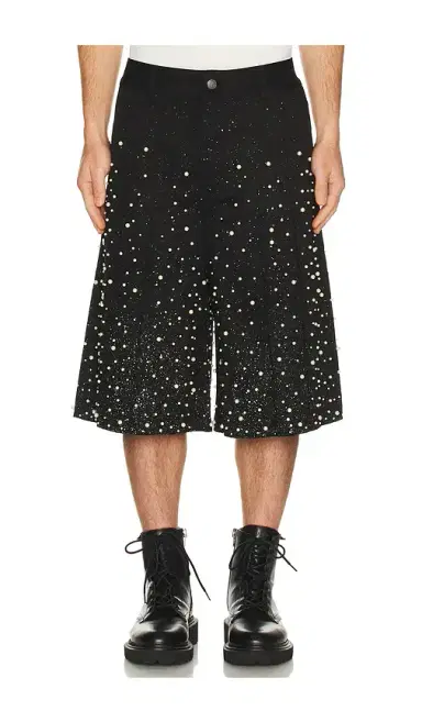 Birth Of Royal Child Pearl Pleated Wide Shorts | Thumbnail 1 Birth Of Royal Child Pearl Pleated Wide Shorts | Thumbnail 1