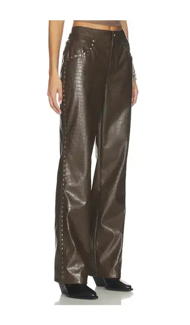 LAMARQUE x REVOLVE Devin Faux Leather Croco Studded Pant | Thumbnail 1 LAMARQUE x REVOLVE Devin Faux Leather Croco Studded Pant | Thumbnail 1