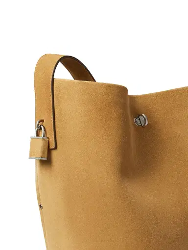 Tory Burch Women's Lock Suede Bucket Bag | Thumbnail 6 Tory Burch Women's Lock Suede Bucket Bag | Thumbnail 6