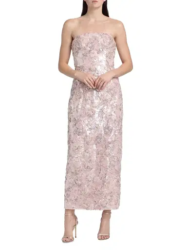 Milly Women's Jasmine Sequined Strapless Gown - Blush | Thumbnail 2 Milly Women's Jasmine Sequined Strapless Gown - Blush | Thumbnail 2