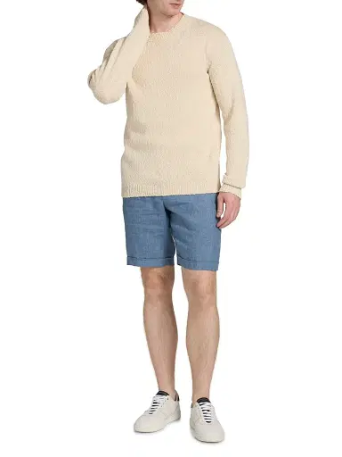 Saks Fifth Avenue Men's COLLECTION Textured Cotton-Silk Knit Crewneck Sweater - Beige - Size XXL | Thumbnail 2 Saks Fifth Avenue Men's COLLECTION Textured Cotton-Silk Knit Crewneck Sweater - Beige - Size XXL | Thumbnail 2