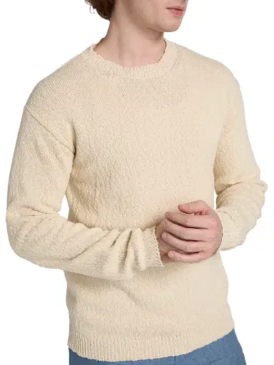 Saks Fifth Avenue Men's COLLECTION Textured Cotton-Silk Knit Crewneck Sweater - Beige - Size XXL | Thumbnail 6 Saks Fifth Avenue Men's COLLECTION Textured Cotton-Silk Knit Crewneck Sweater - Beige - Size XXL | Thumbnail 6